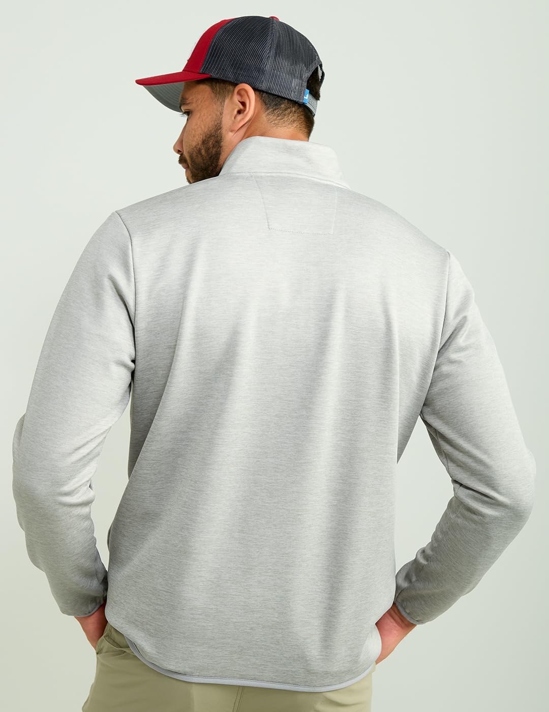 HUK Coldfront+ 1/4 Zip pullover showing fabric texture and color