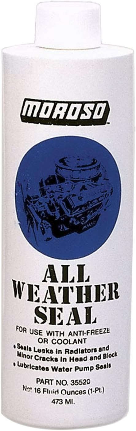 Moroso 35520 All Weather Seal one pint bottle front view authentic USA imported radiator leak repair liquid