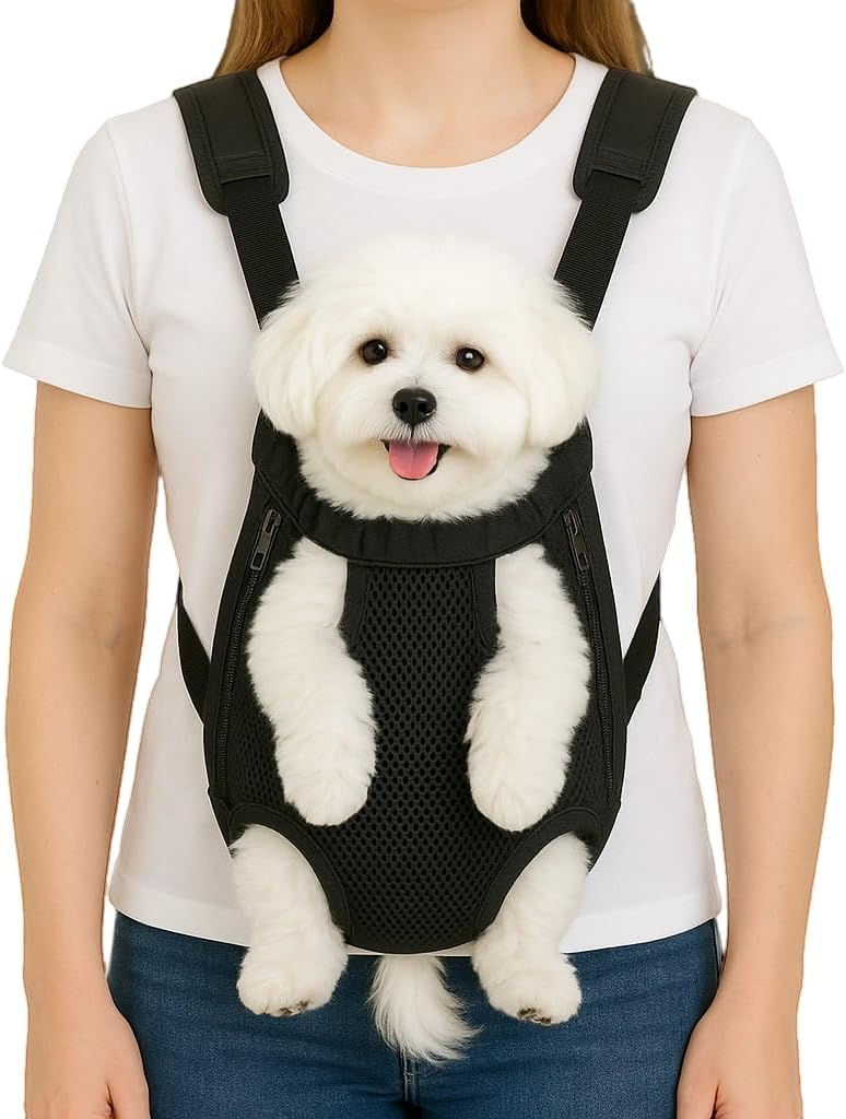 Mosago Dog Backpack Carrier, Adjustable Pet Front Carriers, Legs Out Carrying Sling Travel Bag for Small Medium Dogs 7-11 Lbs, Soft Wearable Puppy Chest Carry Backpacks for Walking/Hiking/Camping - Image 12