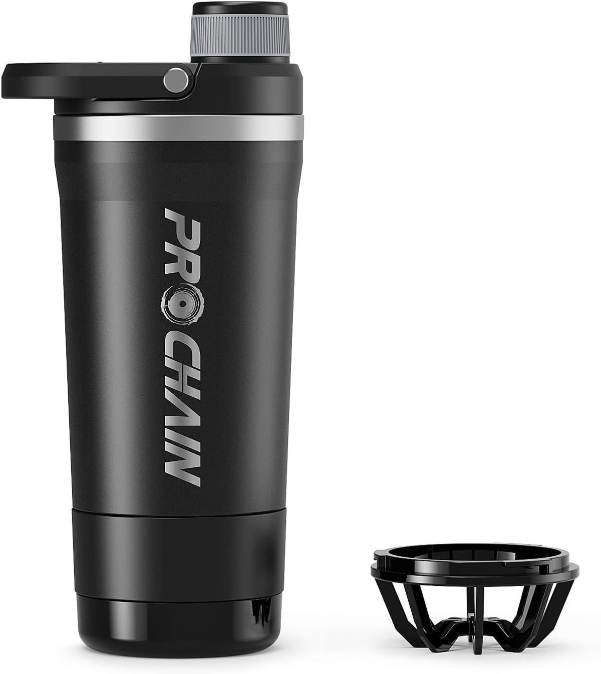 PROCHAIN Insulated Stainless Steel Protein Shaker Bottle, 20oz Metal Mixer | Leak-Proof Twist Lock Lid with Detachable Powder Storage for Gym, Workout & Sports - Image 11