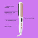 Conair heated straightening brush V-shaped bristles closeup