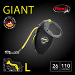 Close up of Flexi Giant black retractable leash handle