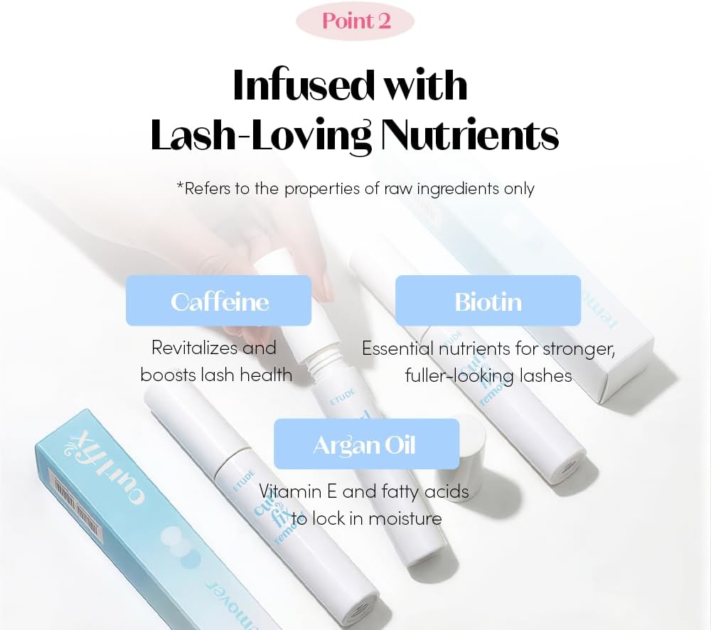 ETUDE eyelash sealer packaging showing product description and details