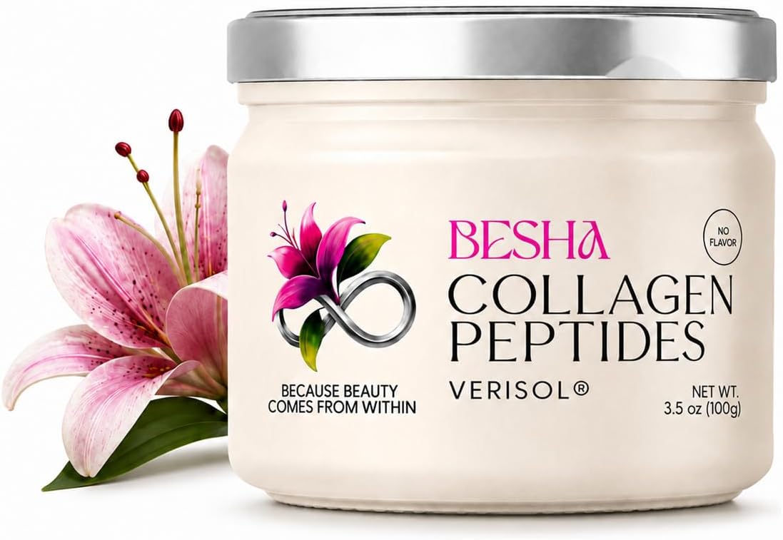Besha Verisol collagen powder jar front view container