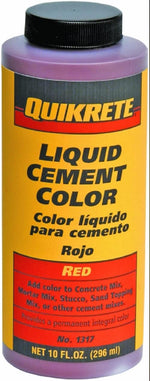 Quikrete liquid cement color bottle label details