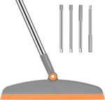 Nacena multifunction magic broom front view showing the gray and orange silicone cleaning head.