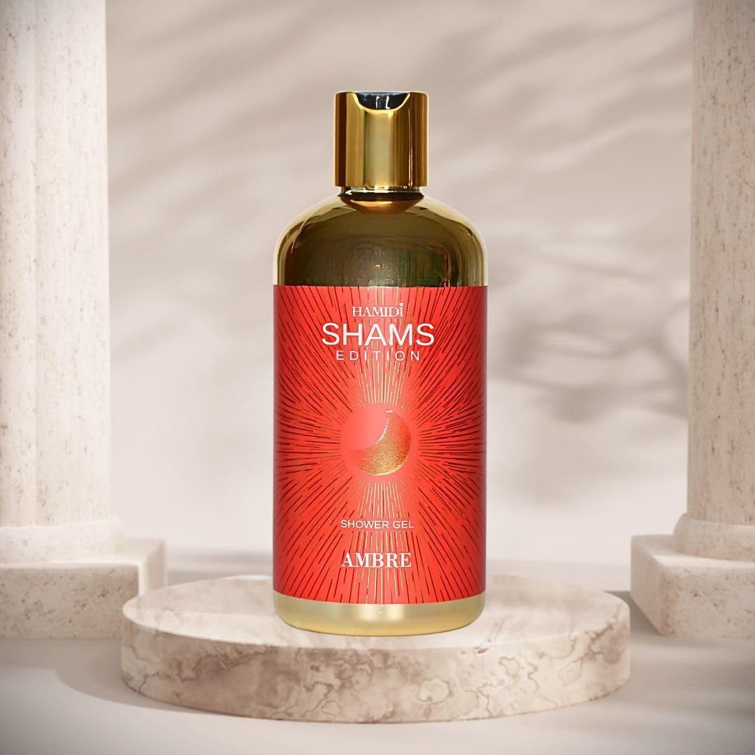Hamidi Shams Edition Ambre shower gel golden cap detail