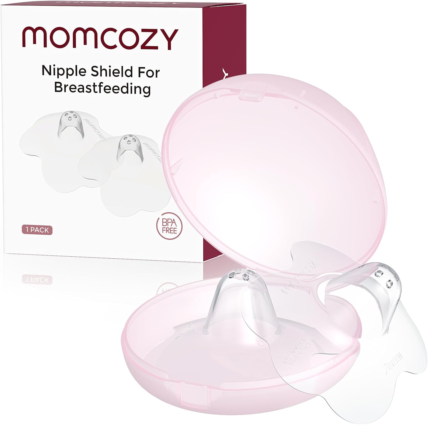 Momcozy floral contact nipple shield front view
