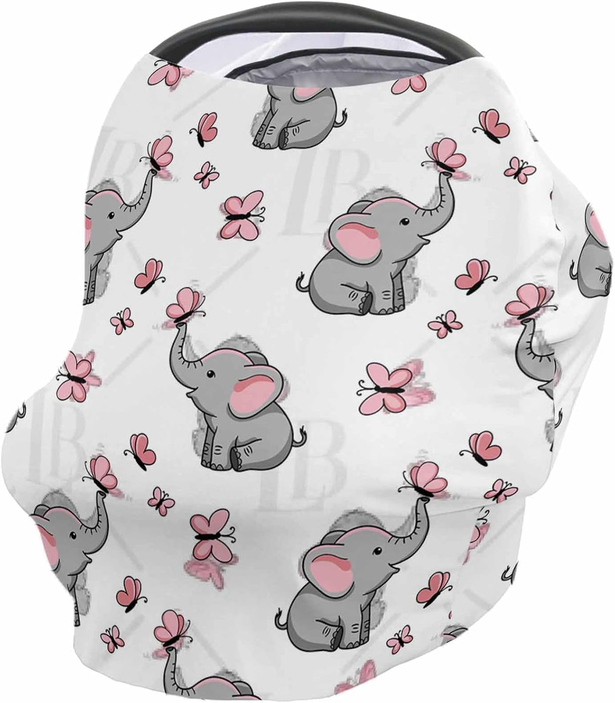 Sunflowers Car Seat Covers for Babies Boy Girl Capony Covers You're My Sunshine Nursing Cover Breastfeeding Scarf Breathable Stretchy Coverage, Floral Bees Black Infant Stroller Cover Shopping Cart - Image 9