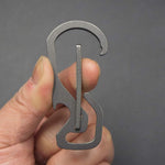 Pack of two titanium carabiners with quick release tool