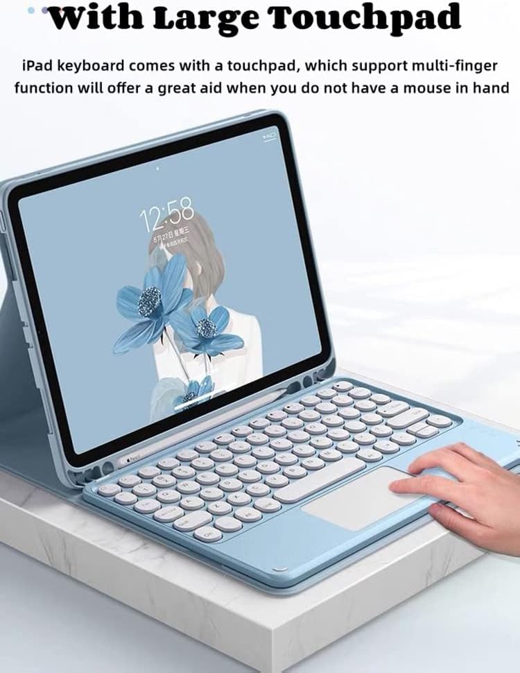 AnMengXinLing Galaxy Tab keyboard case highlighting dedicated S Pen holder slot