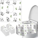 Dlnope upgraded disposable toilet seat covers 20 pack front view showcasing travel friendly packaging.