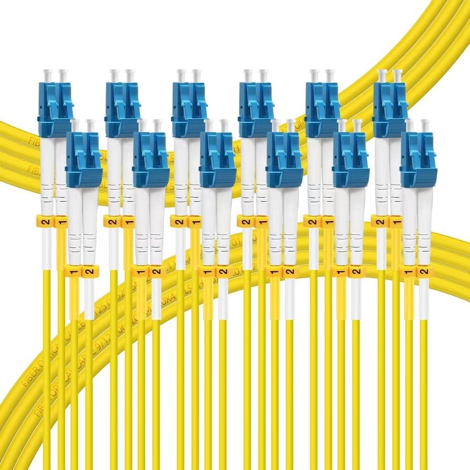 Flyprofiber 6-pack LC to LC single mode fiber patch cables front view