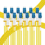 Flyprofiber 6-pack LC to LC single mode fiber patch cables front view