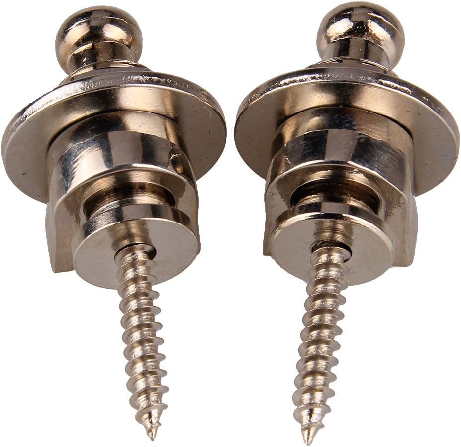 ZJ-Light chrome skidproof guitar strap lock pins front view