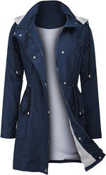 Arthas Women Light Rain Jacket Waterproof Active Outdoor Trench Raincoat with Hood Lightweight Plus Size for Girls - Image 10