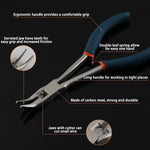Speedwox angled pliers showing serrated jaw grip detail
