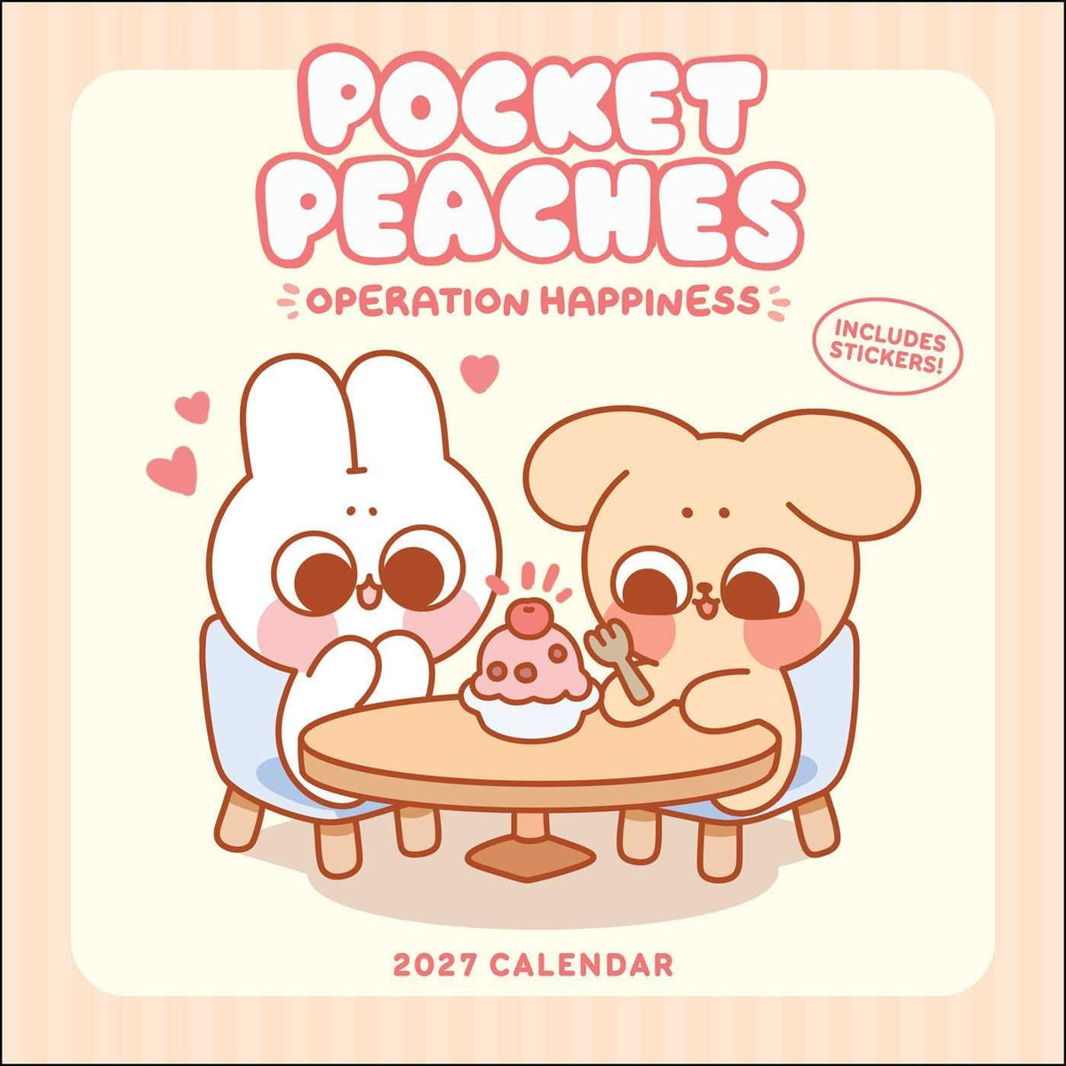 Pocket Peaches 2027 Wall Calendar with Stickers: Operation Happiness - Image 1