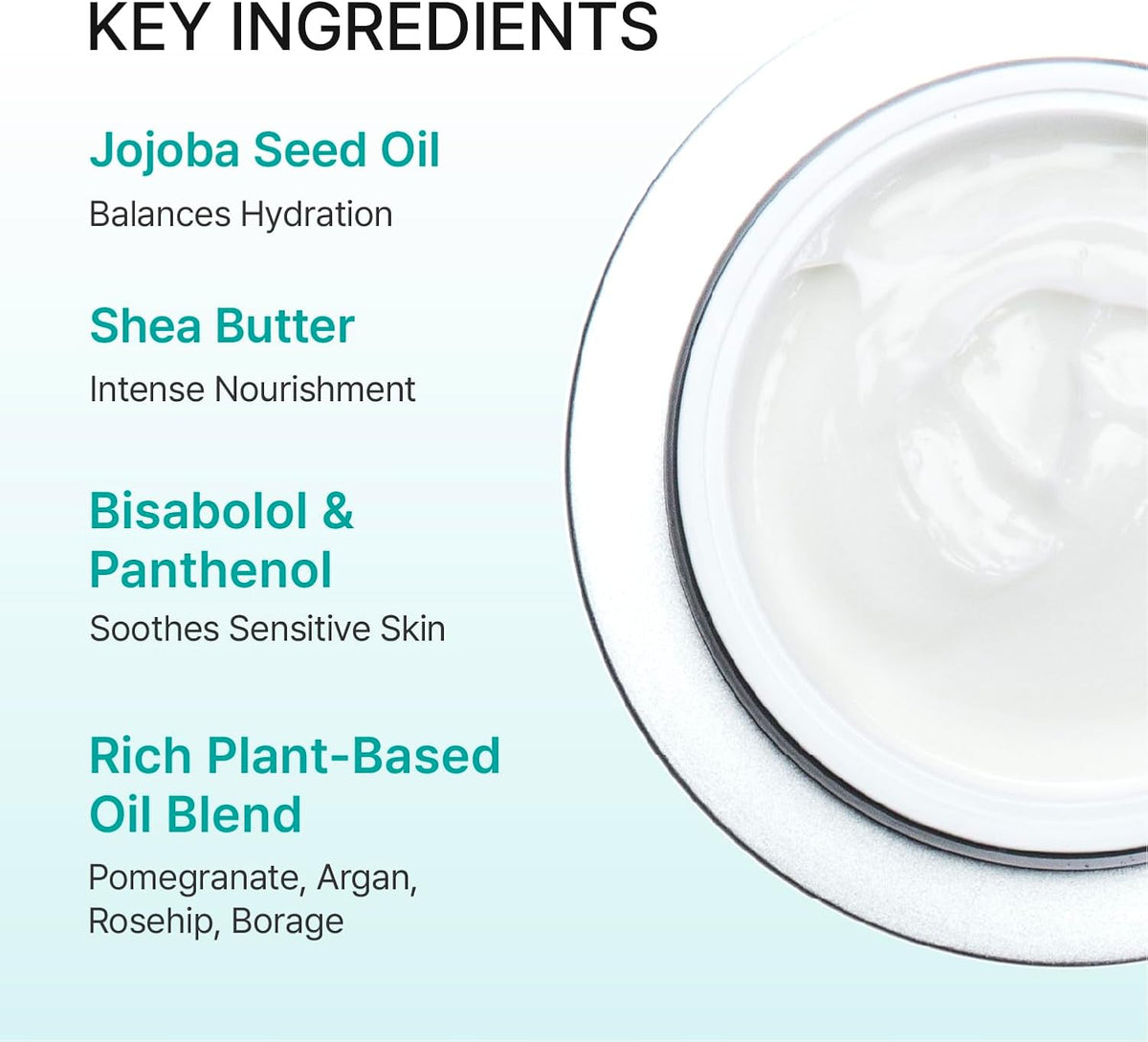 Back of Rejuran Nutritive Cream container showing ingredient list