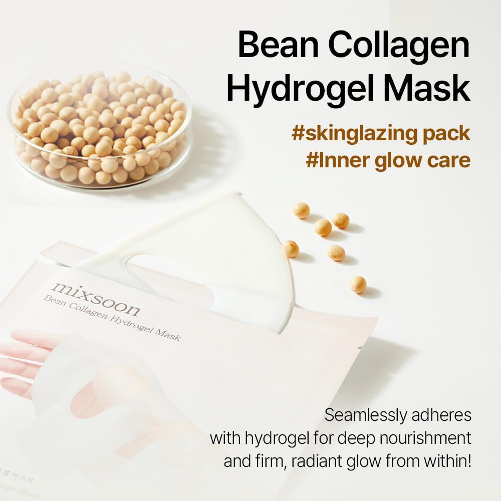 Mixsoon Korean glass skin hydrogel face mask sheet texture close up