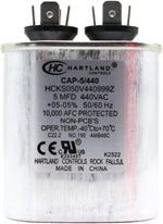 The HVAC Genius AC capacitor terminal blades close up