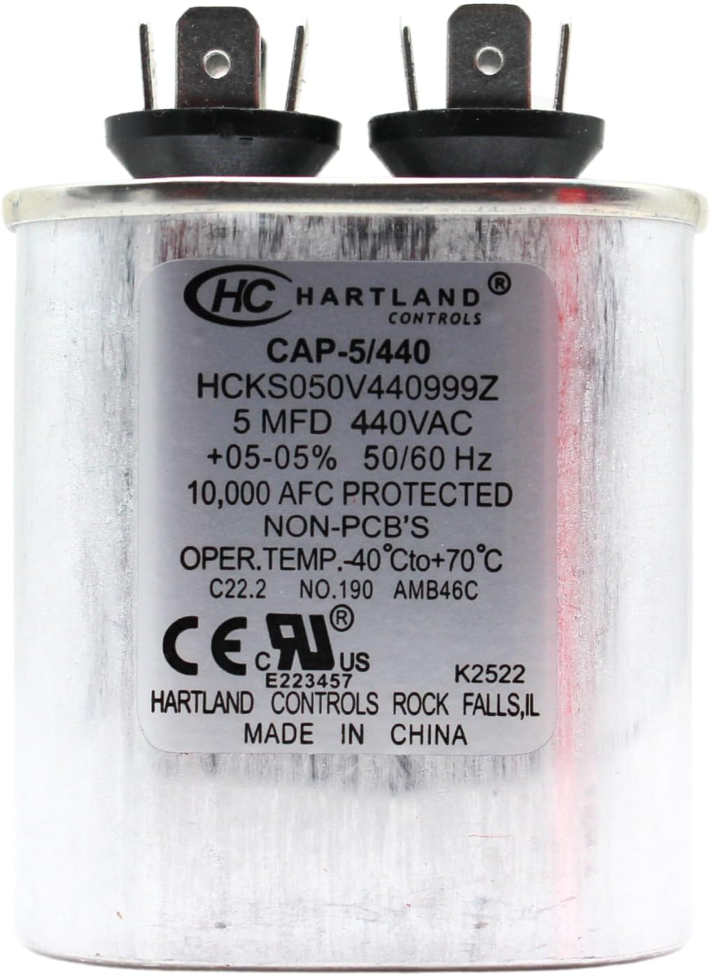 The HVAC Genius AC capacitor terminal blades close up