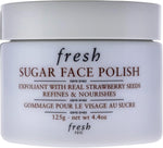 Fresh Sugar Face Polish open jar showing brown sugar and strawberry seeds formula