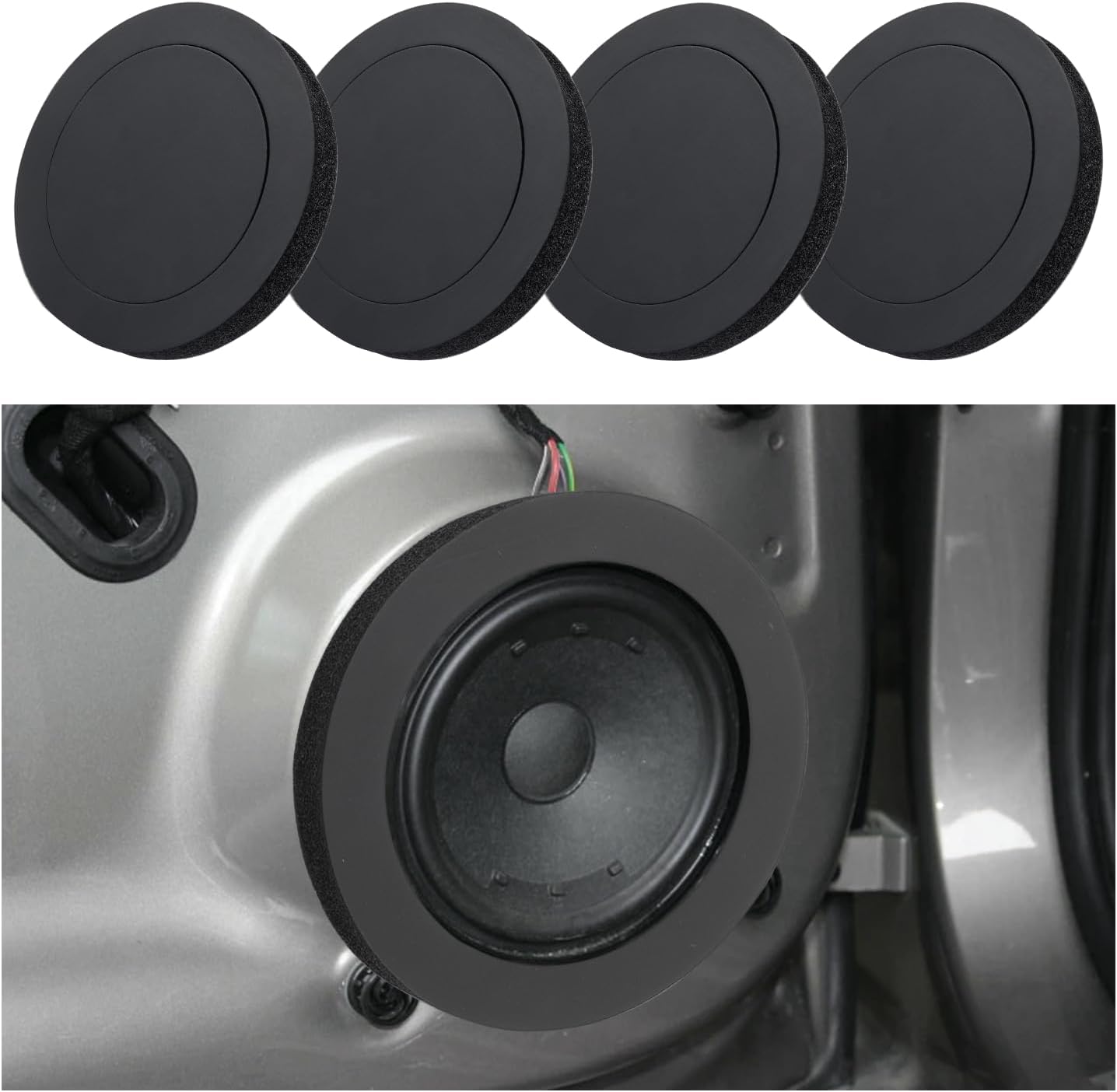 IHOTDER 4PCS Speaker Foam Enhancer front view
