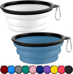 Collapsible Dog Bowls-2 Pack Large Size for Large/Medium Dogs, Pet Travel Water Bowl, Dogs Cat Portable Water Bowl, Dog Pet Feeding Watering Dish Outdoor Hiking Parking Traveling with 2 Carabiners - Image 11