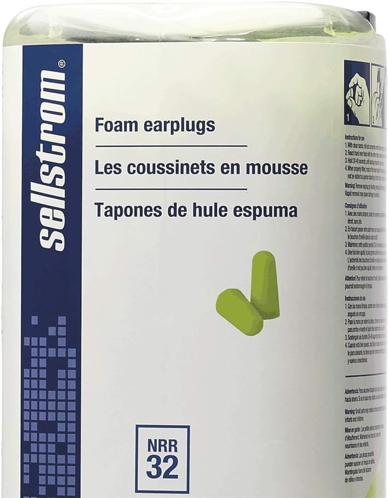 Sellstrom 500 pack ear plugs wall dispenser package