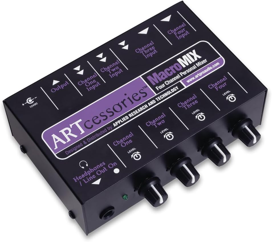 ART MacroMIX front view personal audio mixer