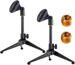 Bearstar 2-pack universal desk microphone stand front view tripod base