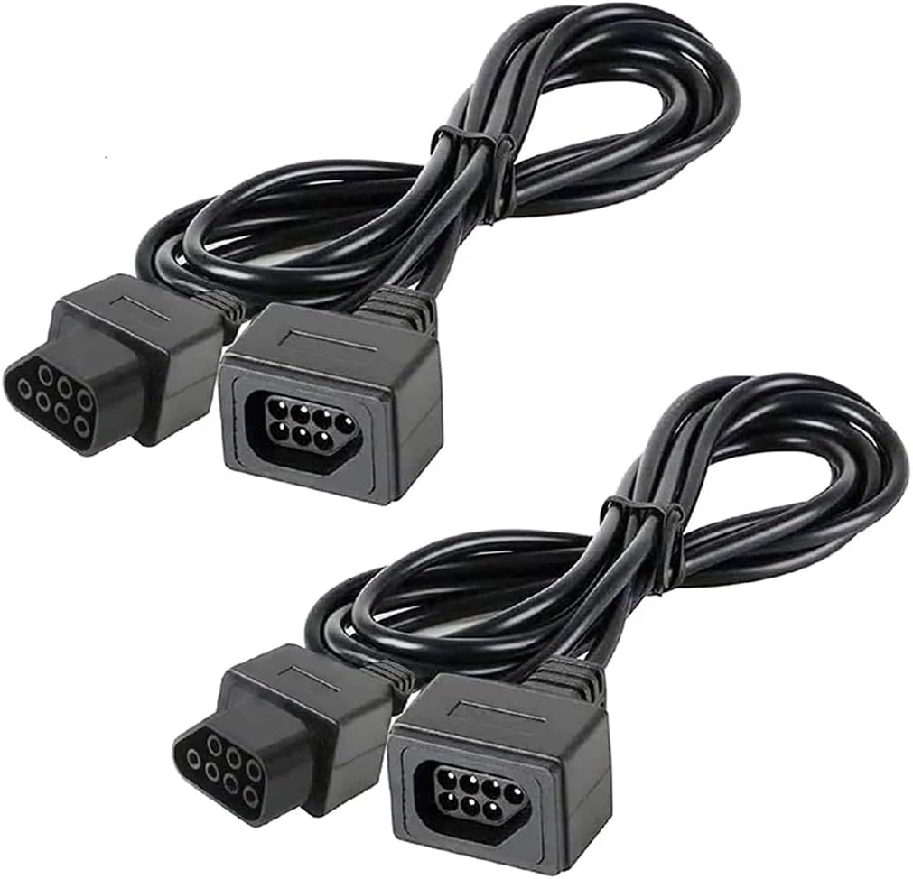 Astoney 2-pack 6-foot NES controller extension cables front view