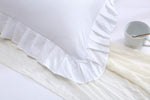 White Square Pillow Shams with 2 lays Lace and Ruffles Around Cotton Throw Pillow Covers 18"X18" 2pcs Shabby Chic - Image 10