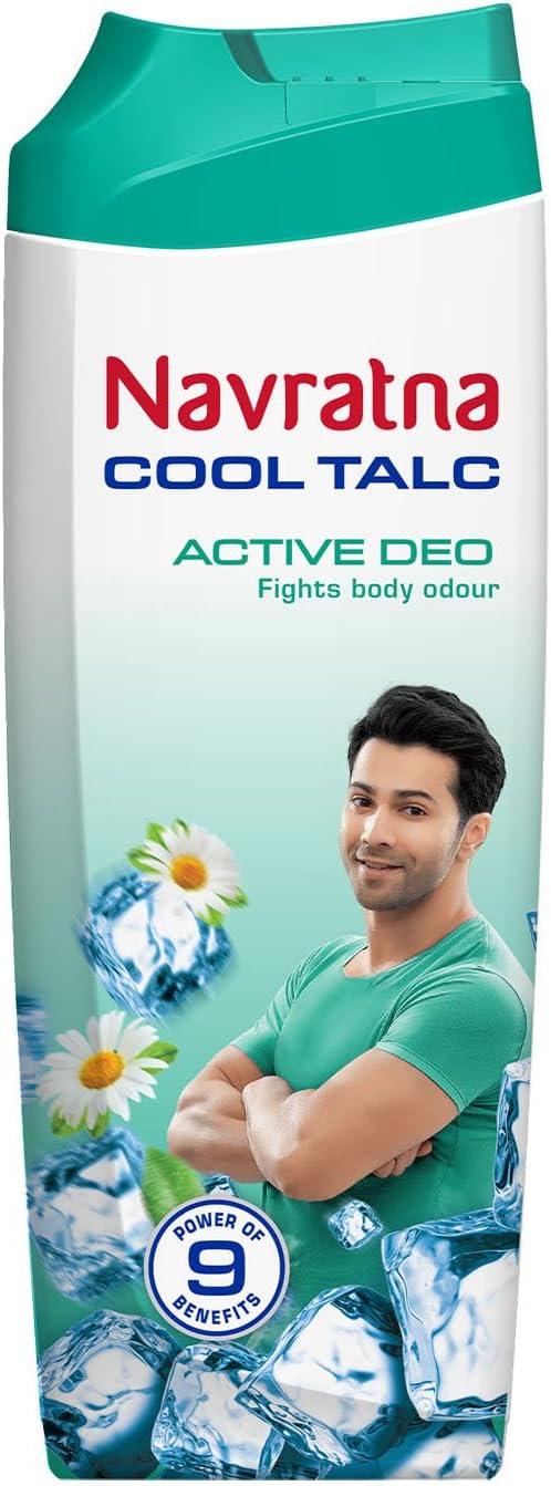 Navratna Cool Talc Active Deo front view bottle
