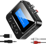 BAISHUN Bluetooth receiver front view showing LCD screen and control buttons