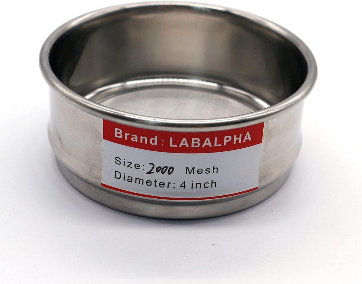 LABALPHA 20 Mesh Lab Sieves, Test Sieve #20 Mesh, 4'' Diameter, 304 Stainless Steel Wire Cloth (0.9mm) - Image 10