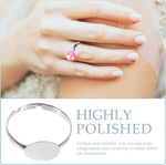 Healifty alloy ring base for jewelry making