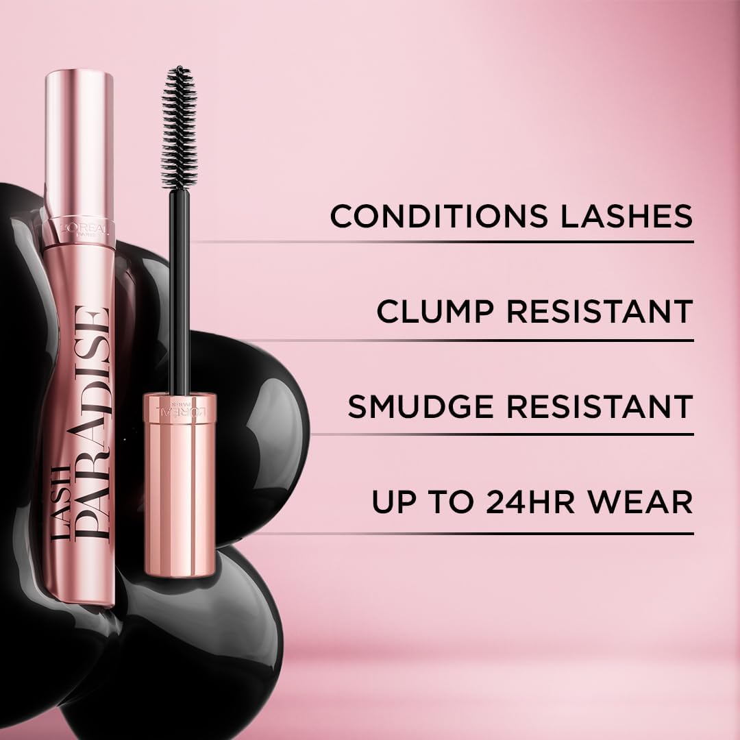 L'Oreal Paris Lash Paradise Mascara black shade swatch