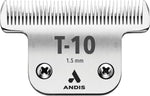Andis UltraEdge T-84 dog grooming blade showing detachable hinge slot