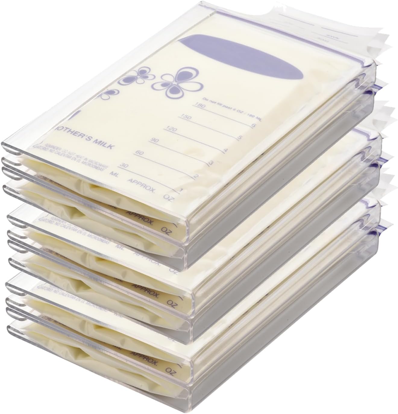 Ugotfeels 6-Pack Freeze Flat Breast Milk Storage Bag Organizer Kit front view