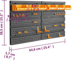 YAFF Tool Wall packaging and included assembly components overview