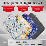 RichMoro floral travel pouch inside a backpack