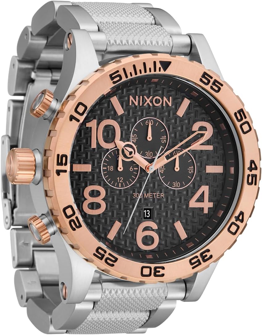 NIXON 51-30 Chrono A1389-300m Water Resistant Men's Analog Fashion Watch | (51mm Watch Face, 25mm Stainless Steel Band) - Image 12