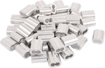 Aexit 4mm wire rope aluminum sleeves front view crimp fittings