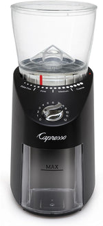 Capresso Infinity Plus electric grinder side profile