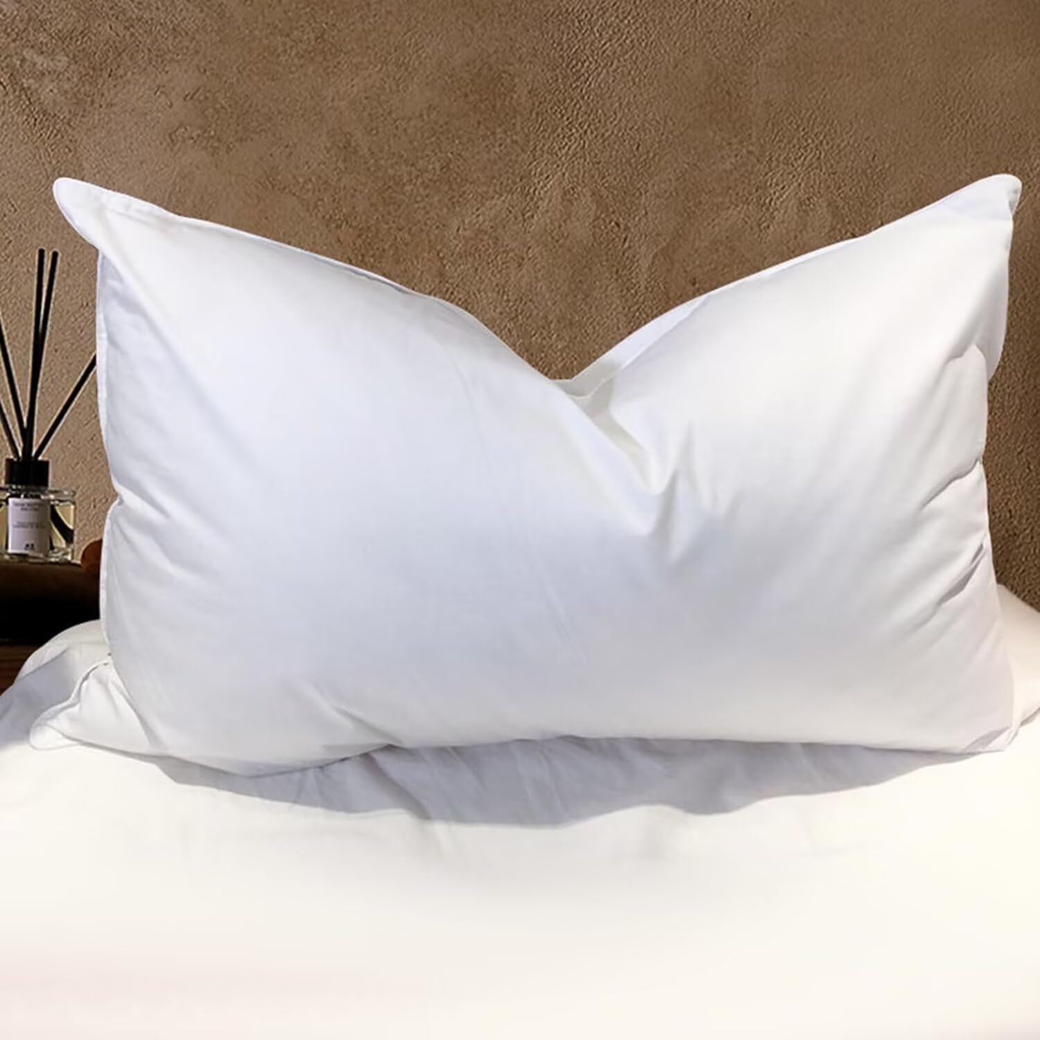 BHZ goose down feather queen size pillow front view