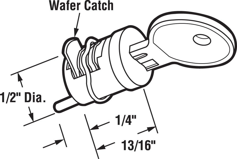 Prime-Line E 2005 door lock cylinder and included keys set