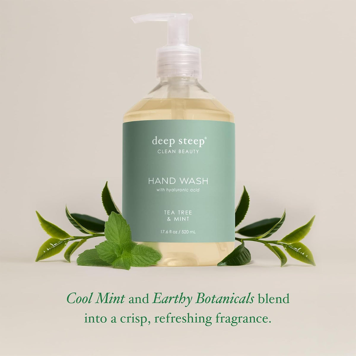 Deep Steep Clean Beauty tea tree mint label details