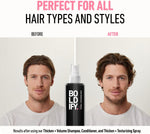 Boldify volume spray results on fine hair